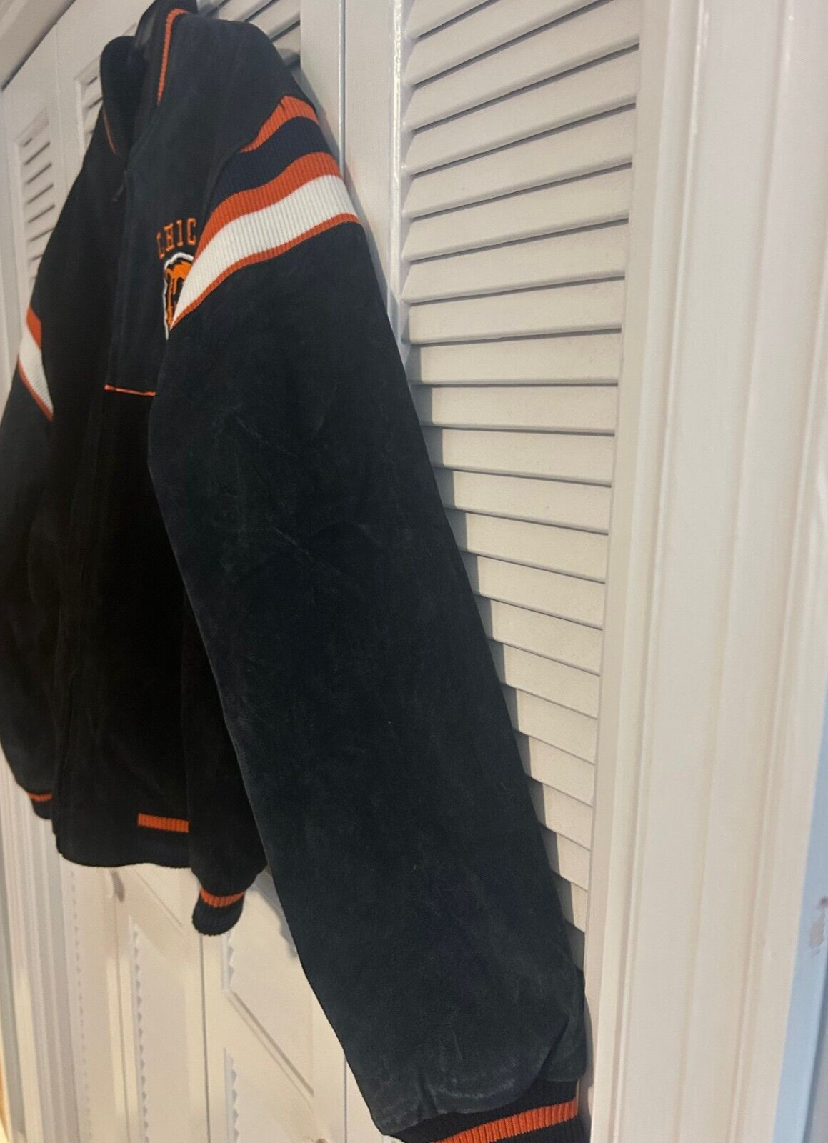 Chicago Bears Leather Shell Jacket Polyester Lini… - image 4