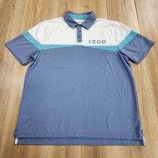 IZOD Golf Polo Mens SZ XL, Short Sleeve, Lightweight, Stretch, Logo, Quick Dry