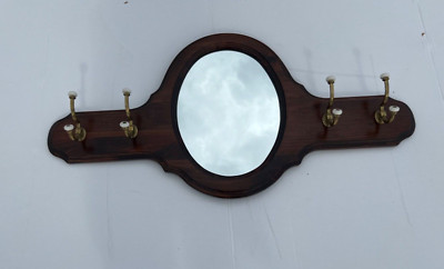 Ethan Allen Hall Mirror Coat Rack Old Tavern Antiqued Pine 43 x22 