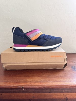 New Merrell J001698 Retro Navy Women's Size 7 Alpine Moc Strap Polar Shoes