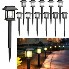 Solar Garden Lights Outdoor Waterproof Landscape LED Lights Pathway Yard Decor