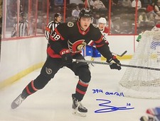 Zack Ostapchuk Signed 8x10 Photo! Ottawa Senators w/39th overall inscrip! W/COA