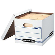Bankers Box Basic Duty Letter/Legal File Storage Box with Lids Stackable 10 Pack