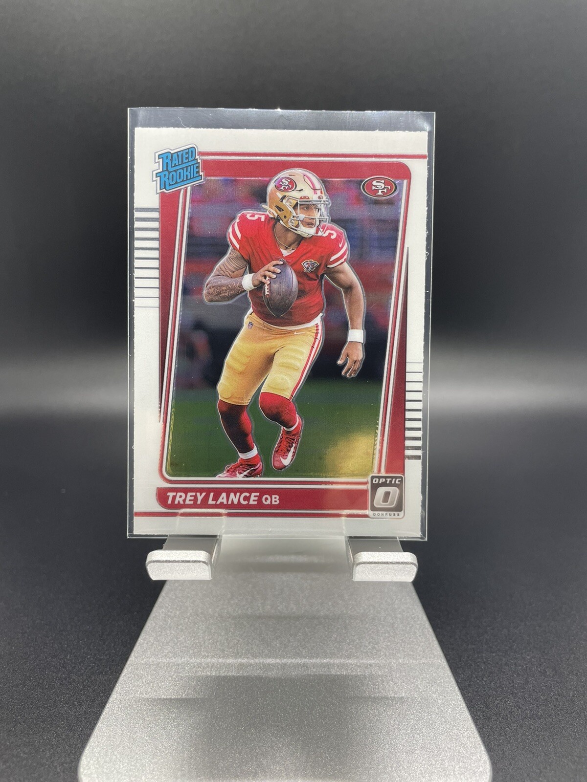 Trey Lance RC - 2021 Donruss Optic #203 - Rated Rookie - San Francisco 49ers