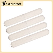 4Pcs Traveling Toothbrush Box Holders Case PP Beige 8.07''x1.22''x0.83''