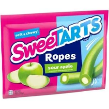 SweeTarts Ropes 9 oz. SOUR APPLE Soft & Chewy Sweet Tarts Candy ** BB 5/2025 **