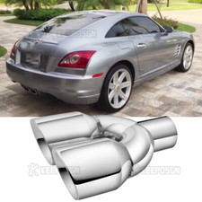 2.5" Inlet 3.5" Outlet Dual Exhaust Pipe Tip Stainless For Lexus IS 200 IS200
