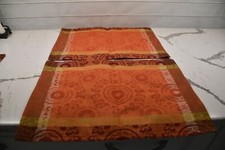 Set of 2 Pier 1 Imports Woven Lined Placemats Red Gold NEW