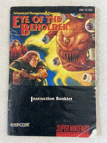 Eye of the Beholder / Bad State (water) Booklet / Manuel (Nintendo SNES /US)