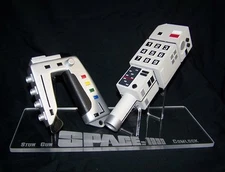 acrylic display stand for Space 1999 Commlock & stun gun props