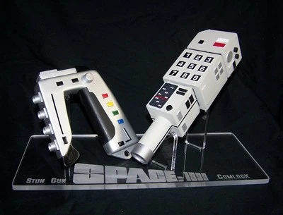 acrylic display stand for Space 1999 Commlock & stun gun props