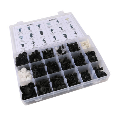 415Pcs 18 Sizes Push Pin Rivet Car Door Panel Body Clip Fits Car SUV Replacement