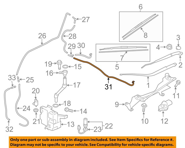 MITSUBISHI OEM Windshield Wiper WasherNozzle Spray Jet Left 8265A491