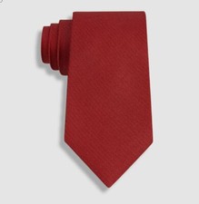  55 Club Room Men's Red Solid Self Tie Classic Silk Neck Tie 56 x 3.25