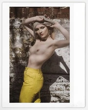 Instax Wide Print of Blonde Art Pinup Nude Model Erin High Quality Naked Photo