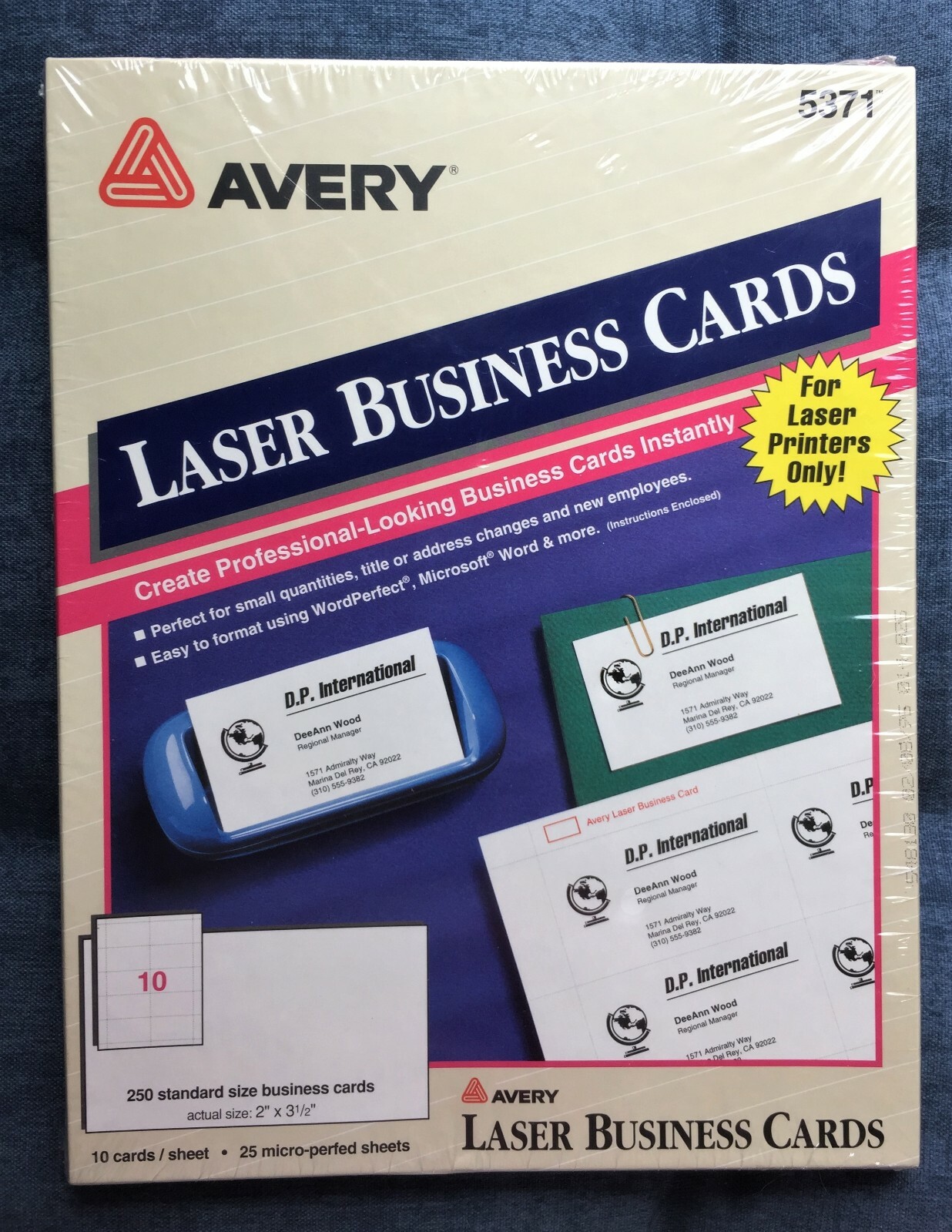Avery Laser Microperforated Business Cards 5371 2 X 3 1 2 Wh Office Avery Laser Microperforated Business Cards 5371 2 X 3 1 2 Wh Office