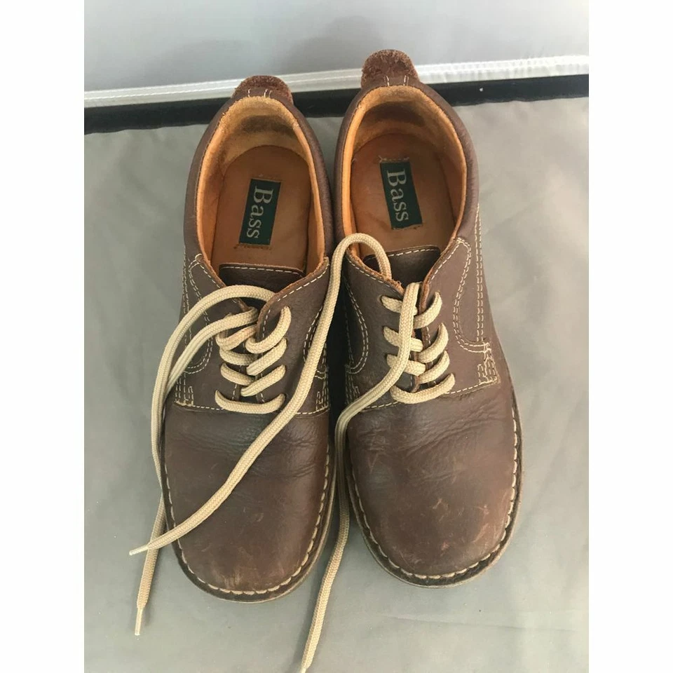 Бас на шнуровке Оксфорды мокасины комфорт обуви коричневый женский размер 7D - Изображение 2 из 4