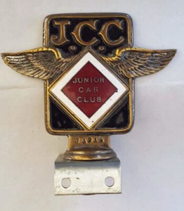 Original Brooklands Junior Car Club badge, numbered J1914, stamped ELKINGTON &Co