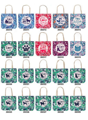 Doggy Style Eco Shopper Dog Love & Cat Lover Bags - Reusable