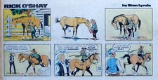 Rick O'Shay by Stan Lynde - full color Sunday comic page - August 15, 1976