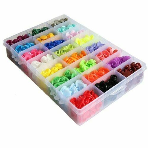 150/360pc T5 Plastic Snap Buttons Sewing Press Poppers Resin Snap Fasteners Tool - Picture 1 of 17