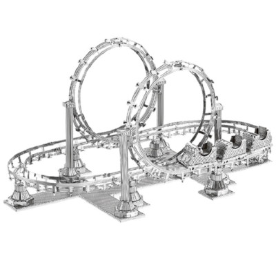 3D Metal Assembly Model Roller Coaster Facilities DIY Puzzle Playground Toys