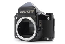 Pentax 67 Late Model 6x7 Body w/ Eye Level Prism Finder Near Mint Minor Dent