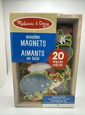 NEW Melissa Doug Animals Wooden Magnets 20 Pieces For Ages 2 Sealed