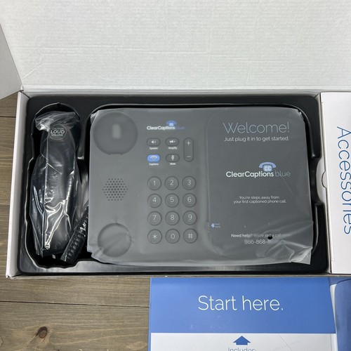 Przezroczyste napisy Niebieskie Upośledzenie słuchu Podpisywanie połączeń Telefon NOWY Open Box - Zdjęcie 8 z 8