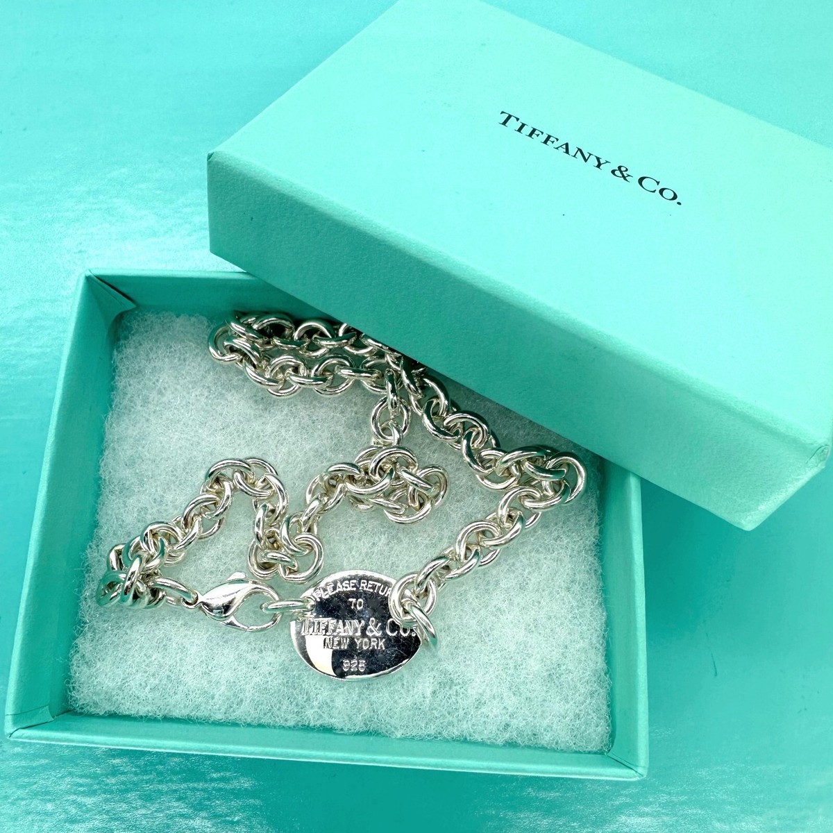 Tiffany & Co. Return to Tiffany Oval Tag Necklace Sterling Tiffany & Co. Return to Tiffany Oval Tag Necklace Sterling