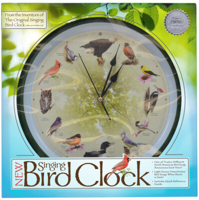Limited Edition 20th Anniversary Singing Bird Wall Sound Clock, 13