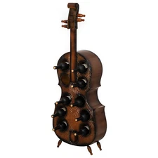 NEW Vintiquewise Cello-Shaped Wine Holder 10-Bottle Freestanding Metal Rack