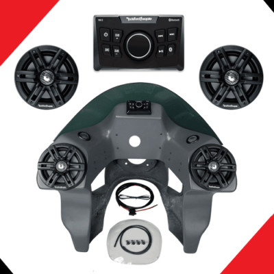 FXR FXRT Style Fairing with Rockford Fosgate M2 Audio System for Harley Davidson