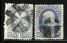 Sc #206 Crossroads Fancy Cancels Study 1 centavo Franklin 1871-83 EE. UU. 22A61