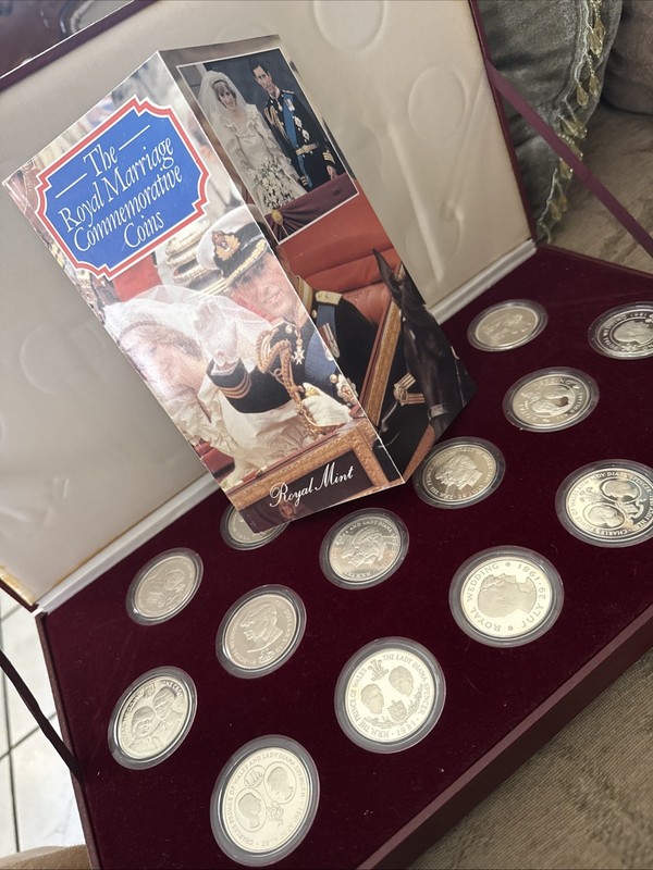 1981 Royal Marriage Prince Charles & Prin. Diana CommCoin  16 Proof Ster Silver