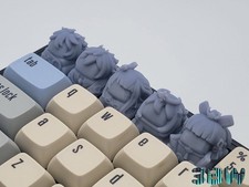 Genshin Impact Keycap Set Unpainted Resin Artisan Caps Cherry MX Aether, A