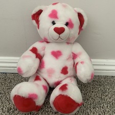 Valentine Build A Bear Heart Pink Red Plush 2010 Stuffed Animal Toy
