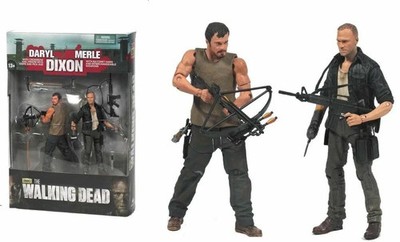 AMC Walking Dead Series 4: (2013) DARYL & MERLE 5'' Figures w/Accessories!