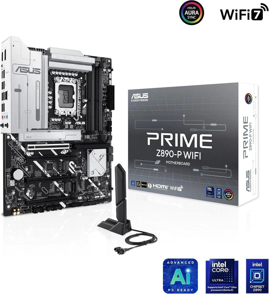 ASUS Intel PRIME Z890-P ATX motherboard,14+1+2+1 (80A) power stages,DDR5 slots,  - Image 4 of 4
