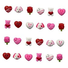 24 PCSs Day Mochi Squishy Toys Squishies for Kids School Class Valentine