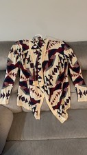 Vintage-Inspired Tribal Aztec Print Open Front Cardigan - Boho Southwest Style