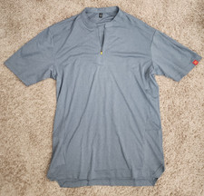 McDonald's Sport Uniform Crew Work Wear Service Employee Shirt Gray Zip Costume