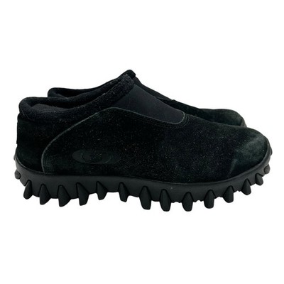 Salomon Snow Clog Slip On Shoes Men s Size 7.5 US Black Suede Thinsulated Shoe
