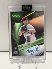2026 Topps Chrome Black Troy Melton Rookie Card Auto Green Refractor /99 Tigers