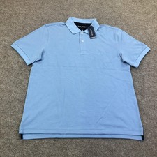 Nautica Polo Shirt Mens Medium Allure Blue Classic Fit Logo Short Sleeve KR8100