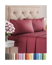 Cal King Size 4 Piece Sheet Set - Comfy Breathable Cooling Bed Sheets Set - ...