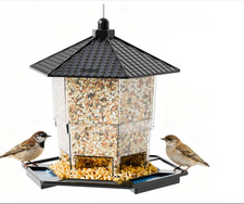 Hanging Bird Feeder for Outdoors,Large Hopper Squirrel Proof Birdfeeder for Ced