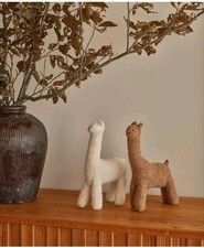 Jenni Kayne Knit Llama Soft Tan Alpaca Stuffed Animal Handmade