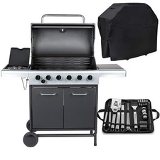 Embermann Prestige 6 Burner Gas Barbecue with Side Burner, Free Heavy-Duty Cover