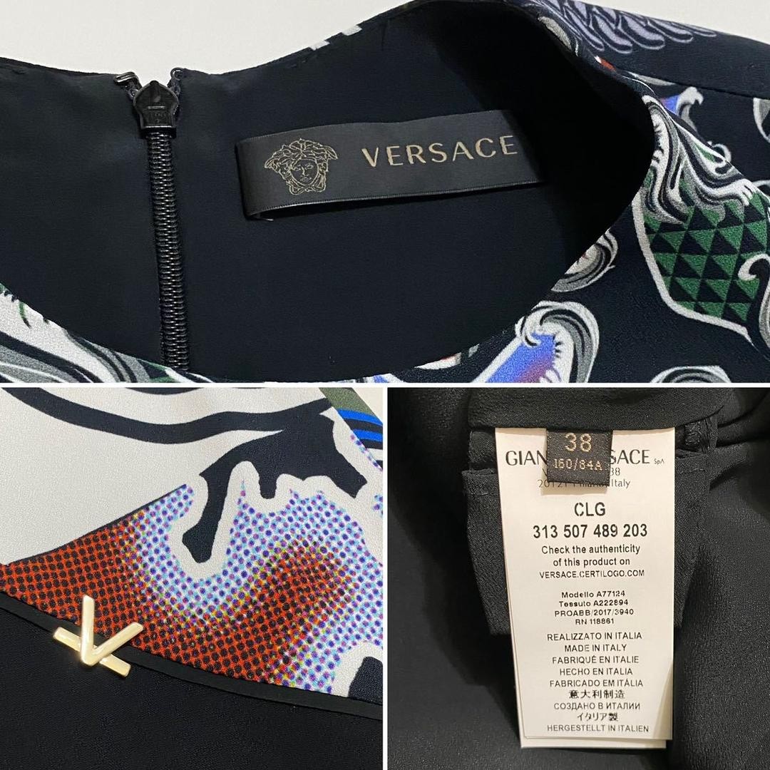 USED VERSACE PRINT DRESS #38, RETAIL PRICE OVER ﾂ･200,000 GOOD thumbnail 4